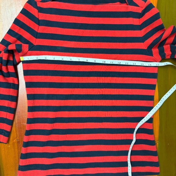 Kate Spade Saturday Striped Stretch Knit Pullover Coastal French Girl Timeless - Picture 5 of 8